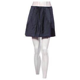 Falda de seda Miu Miu azul Azul