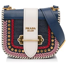 Prada Azul Cahier Bolsa Transversal Azul Outro