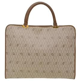 Christian Dior-Christian Dior Honeycomb Canvas Hand Bag Beige Auth bs5527-Beige