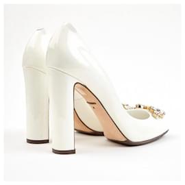 Dolce & Gabbana-Zapatos de novia adornados de Dolce & Gabbana-Blanco
