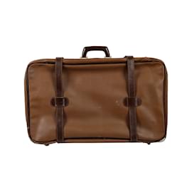 Trussardi-Trussardi Large Leather Luggage-Brown