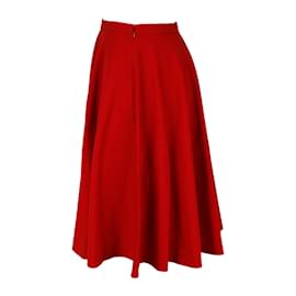 Moschino-Moschino Cheap and Chic Flared Skirt-Red