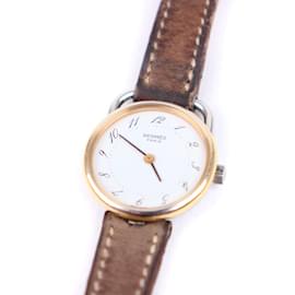 Hermès-HERMES  Watches T.  steel-Brown
