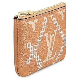 Louis Vuitton-Bolsa chave LV-Bege