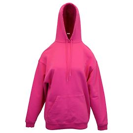 Sudadera con capucha Balenciaga Back Logo en algodón rosa fucsia Rosa