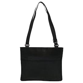 Gucci-GUCCI Shoulder Bag Nylon Black 01903542123 Auth bs5511-Black
