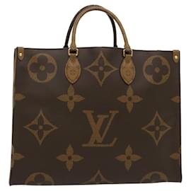 Louis Vuitton-LOUIS VUITTON Monogram Reverse Giant On The Go GM Tote Bag M45320 Auth ai595A-Monogramme