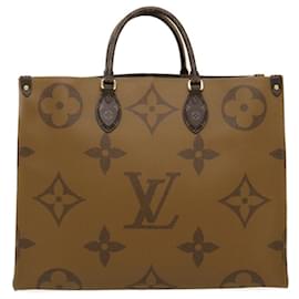 Louis Vuitton-LOUIS VUITTON Monogram Reverse Giant On The Go GM Tote Bag M45320 Auth ai595A-Monogramme