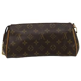 Louis Vuitton Eva Ebene Damier Canvas Shoulder Bag Handbag Gold Brown Cloth  ref.204050 - Joli Closet