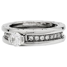 Bulgari ring, 'B.Zero1', white gold and central diamond Other