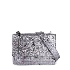 Saint Laurent-SAINT LAURENT  Handbags T.  Leather-Silvery