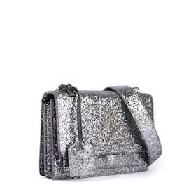 Saint Laurent-SAINT LAURENT  Handbags T.  Leather-Silvery