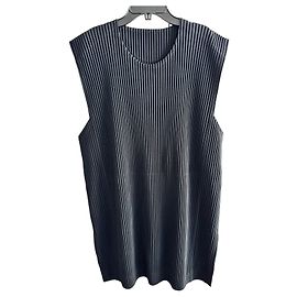 Issey Miyake Homme Plissé Schwarze Tunika Schwarz