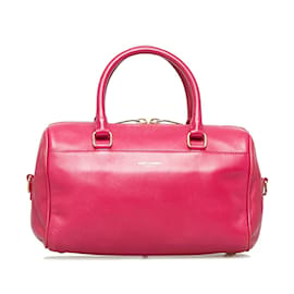 Yves Saint Laurent-Yves Saint Laurent Classic Baby Duffle Bag Leather Handbag 330958 in Good condition-Pink