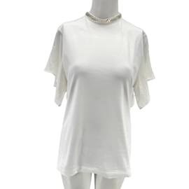 Louis Vuitton-LOUIS VUITTON Tops Camiseta.Internacional L Algodón-Blanco