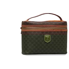 Céline-Celine Brown Macadam Vanity Bag-Brown