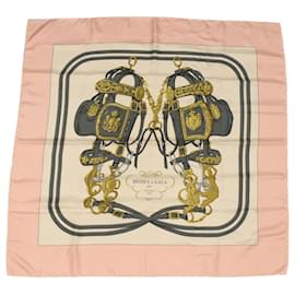 Hermès-HERMES CARRE 90 Schal „“BRIDES DE GALA““ Seide Rosa Auth-ar9529b-Pink