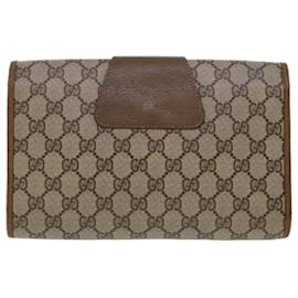 Gucci-GUCCI GG Canvas Web Sherry Line Handtasche Beige Rot 89.01.030 Auth bin4401-Rot,Beige