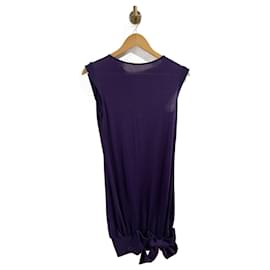 Azzaro-AZZARO  Dresses T.International S Wool-Purple