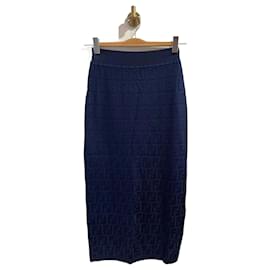 Fendi-FENDI Jupes T.International M Coton-Bleu