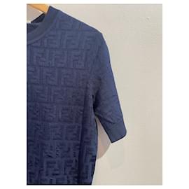 Fendi-Camiseta de punto FENDI.Internacional M Algodón-Azul
