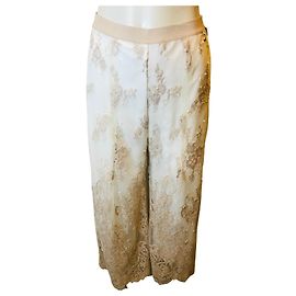 Calça de renda Patrizia Pepe Bege Creme
