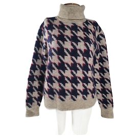 Autre Marque Pull pied-de-poule H&M Studio laine et mohair Multicolore