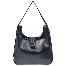 Bolsa Hermès vintage Tsako em couro azul de '86 Azul