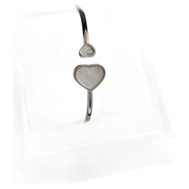 Chopard-Magnífica pulseira Chopard Happy Heart em ouro branco-Prata