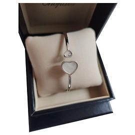 Magnífica pulseira Chopard Happy Heart em ouro branco Prata