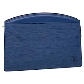 Louis Vuitton-Bolsa Clutch LOUIS VUITTON Epi Trousse Creta Azul M48405 LV Auth th3672-Azul