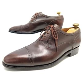 JM Weston-JM WESTON SHOES 478 PERFORATED RICHELIEU 7E 41.5 SHOE TREE WITH RUBBER SOLE-Brown