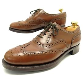 Church's-CHURCH'S BURWOOD SHOES 8F 42 ORANGE BOUT FLEURI LEATHER LEATHER SHOES-Brown