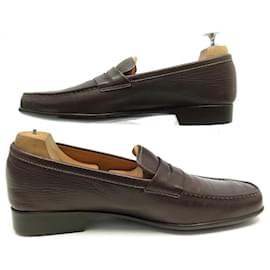 JM Weston-JM WESTON SUMMER MOCCASIN SHOES 625 8.5D 42.5 BROWN LEATHER LOAFERS-Brown