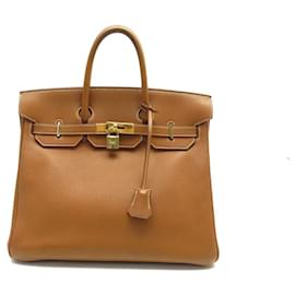 Hermès-Hermes Birkin handbag 32 HAC STRAPS TOP 2002 LEATHER TOGO GOLD HAND BAG-Camel