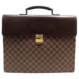 Louis Vuitton-SACOCHE LOUIS VUITTON ALTONA GM DAMIER EBENE N53312 CARTABLE BRIEFCASE BAG-Marron