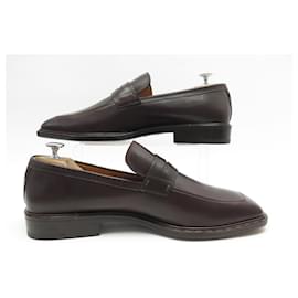 RARE BASKETS LOUIS VUITTON homme cuir marron chaussures ROUGE LV 9,5 US  11,0 11