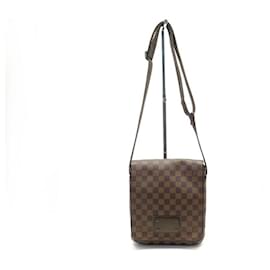 Louis Vuitton-LOUIS VUITTON BROOKLYN PM N POUCH BAG51210 CHECKED CANVAS BANDOULIERE BAG-Brown
