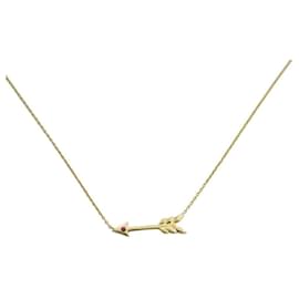 Roberto Coin-COLLIER ROBERTO COIN FLECHE TINY TREASURES ARROW 42-45 OR 18K GOLD NECKLACE-Doré