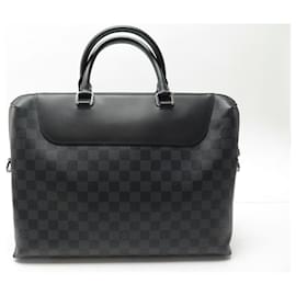 Louis Vuitton-SACOCHE LOUIS VUITTON PORTE-DOCUMENTS JOUR TOILE DAMIER GRAPHITE BRIEFCASE-Gris