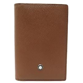 NUEVO TARJETA DE VISITA MONTBLANC MEISTERSTUCK CON CARTERA DE FUELLE Camello