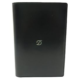 NEW ST DUPONT WALLET CARD HOLDER 7CC LOGO D VERTICAL LEATHER WALLET Black