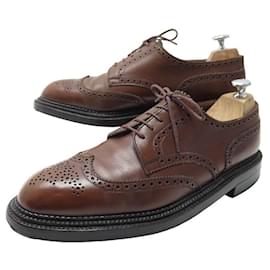 JM Weston-JM WESTON DERBY SHOES 590 9.5D 43.5 TRIPLE SOLES FLOWER TOE SHOES-Brown