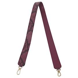 Louis Vuitton-BANDOULIERE DE NOVE ALÇAS LOUIS VUITTON J02440 NOVA CORREIA EM COURO PYTHON ROXO-Roxo