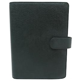 Louis Vuitton-LOUIS VUITTON AGENDA HOLDER COVER FUNCTIONAL MM IN GREEN LEATHER COVER-Green
