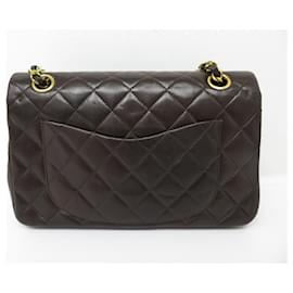 Chanel-VINTAGE HANDBAG CHANEL SMALL CLASSIC TIMELESS QUILTED LEATHER HAND BAG-Brown