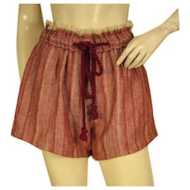 Forte Forte-Forte Forte Red Beige Herringbone Summer Shorts Trousers Pants size 1-Red