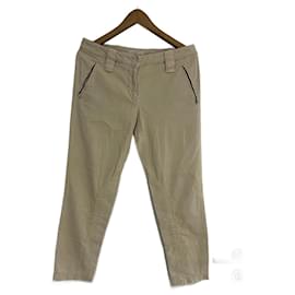 Calça Prada Bege de Algodão Bege