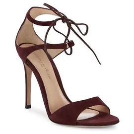 Gianvito Rossi Suede Sandals Chocolate Chocolate
