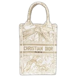 Dior-bolso tote Dior minibook-Blanco roto